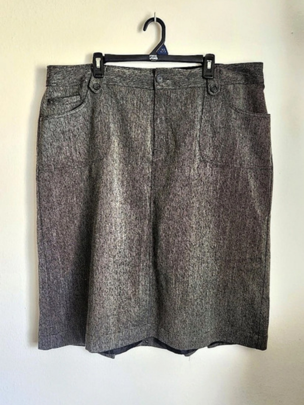 cj banks Houndstooth Skirt in Gray Size 22W NWT